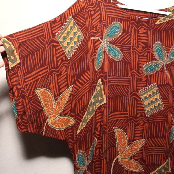 Vintage F.B. Fogg Boho Floral Abstract Caftan Size OS OOAK - Picture 4 of 9